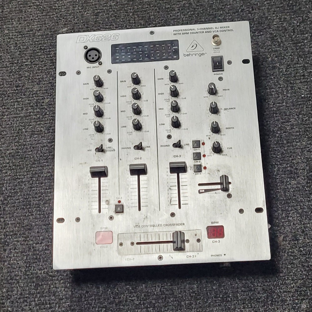 FAULTY BEHRINGER DX626 3-Channel Ultra-Low Noise Pro DJ Mixer #O331 EUR 30,00 - FR